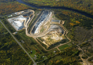 Ariel view of the Flambeau Mine in Lady Smith when it was in operation.
