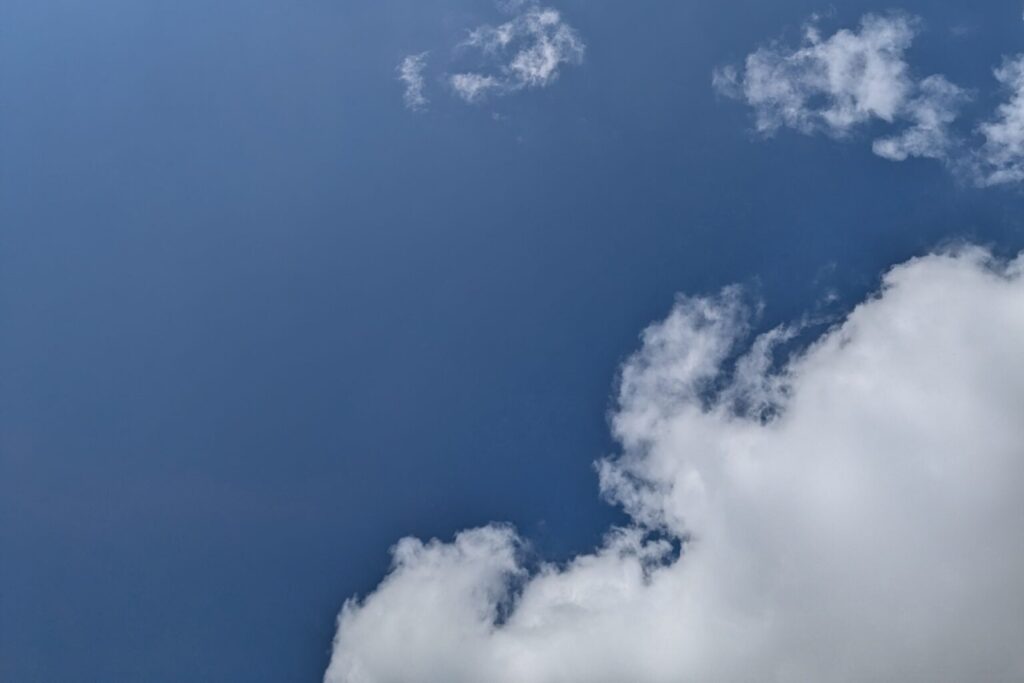 blue sky and clouds