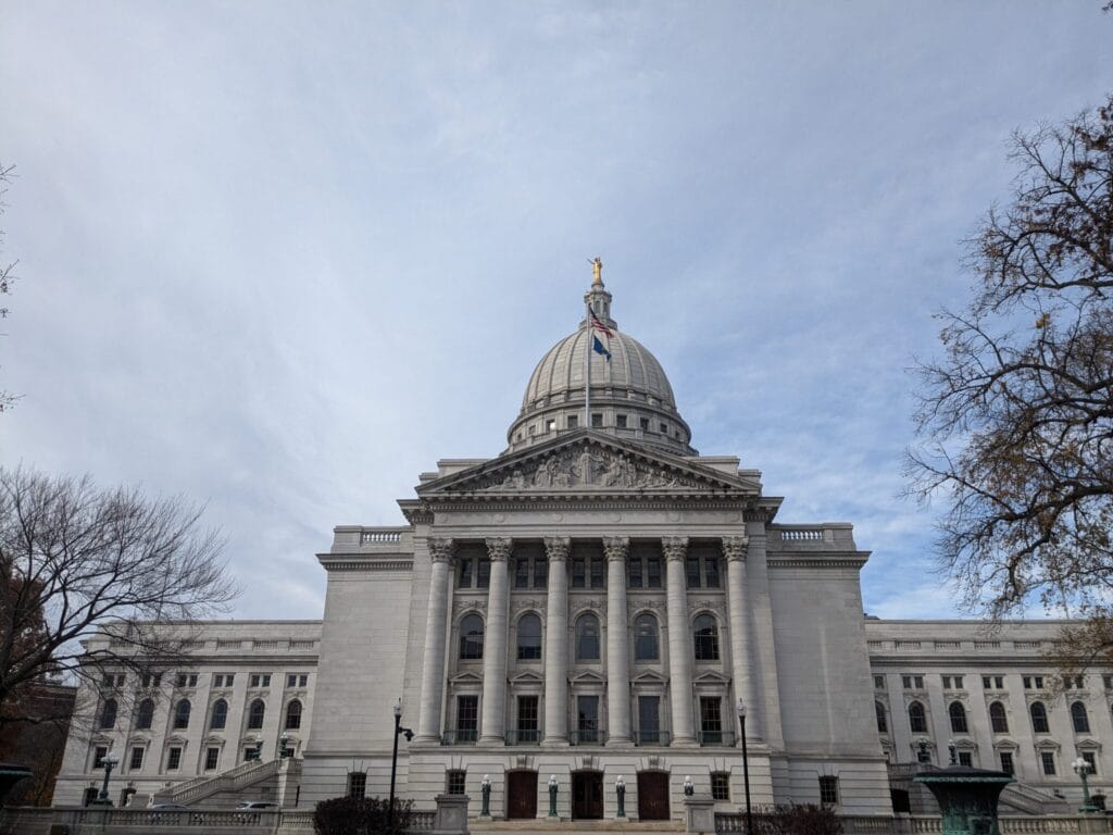 Wisconsin Capitol building, November 2024, Photo by Carolyn Pralle
