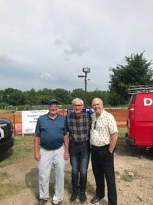 Jim Baumann, Gov. Evers, and Paul Heinen at tour of Municipal Well 15, Madison WI