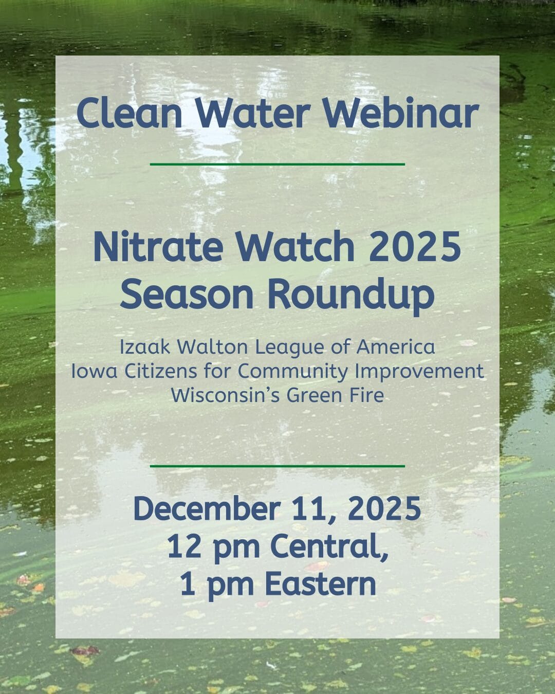 Nitrate Watch 2025 Season Roundup - Clean Water Webinar Dec 11, 2025